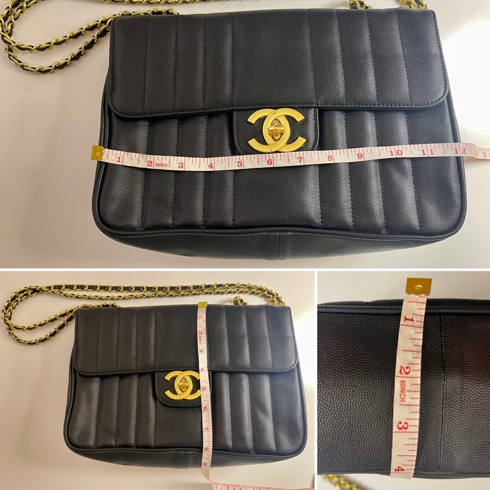 Chanel Black Shoulder Bag with Gold Chain - Picture 7 of 8